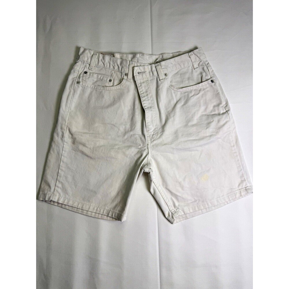 Levi’s 505 Men’s Regular Fit White Denim Shorts 5-Pocket Cotton 38"